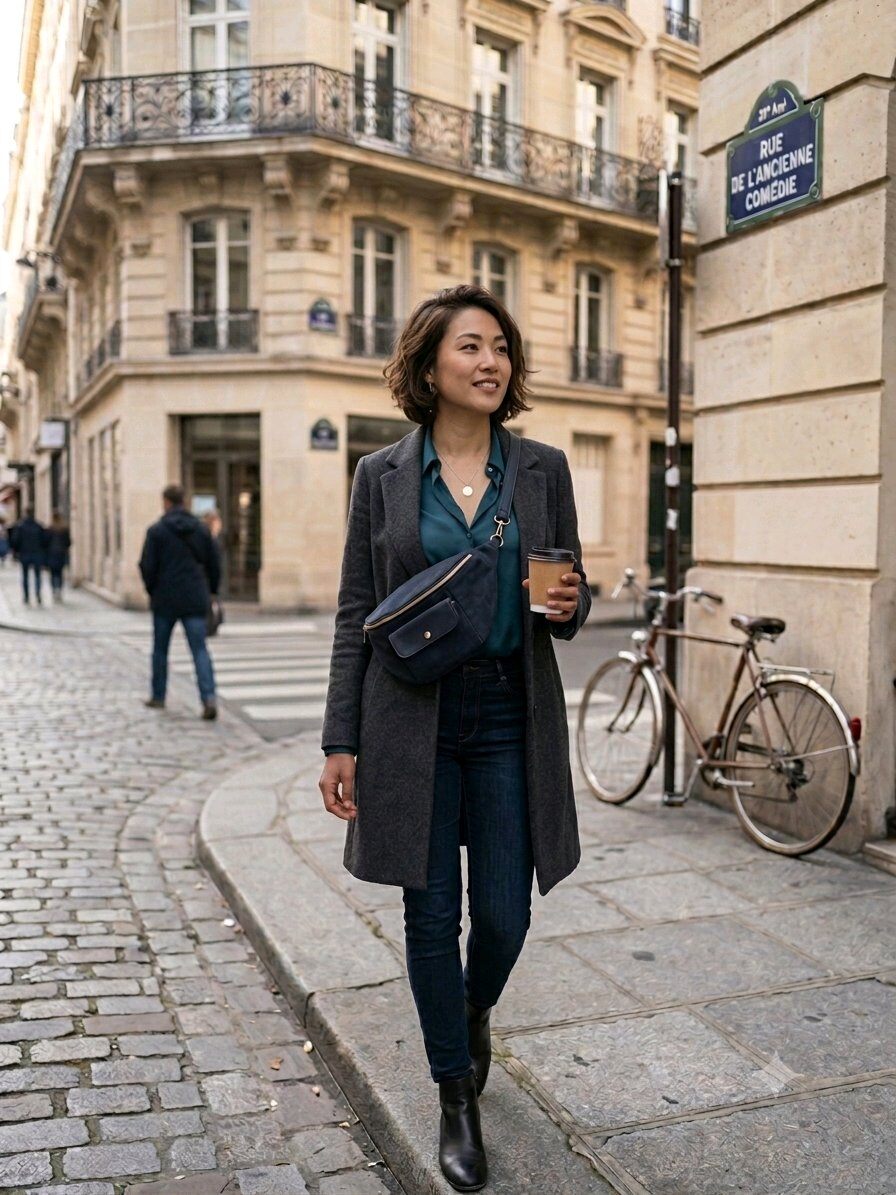 Grossiste Mogano Jm Factory - Sac banane en suédine avec poche en synthétique