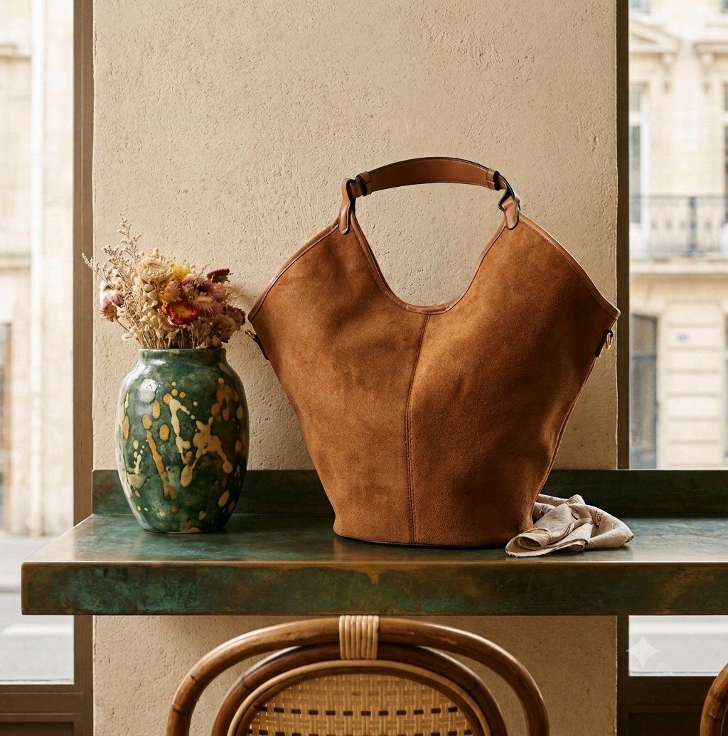 Großhändler Mogano Jm Factory - Wildledertasche mit abnehmbarem Griff