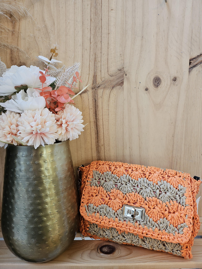 Wholesaler Mogano Jm Factory - Two-tone raffia crochet bag