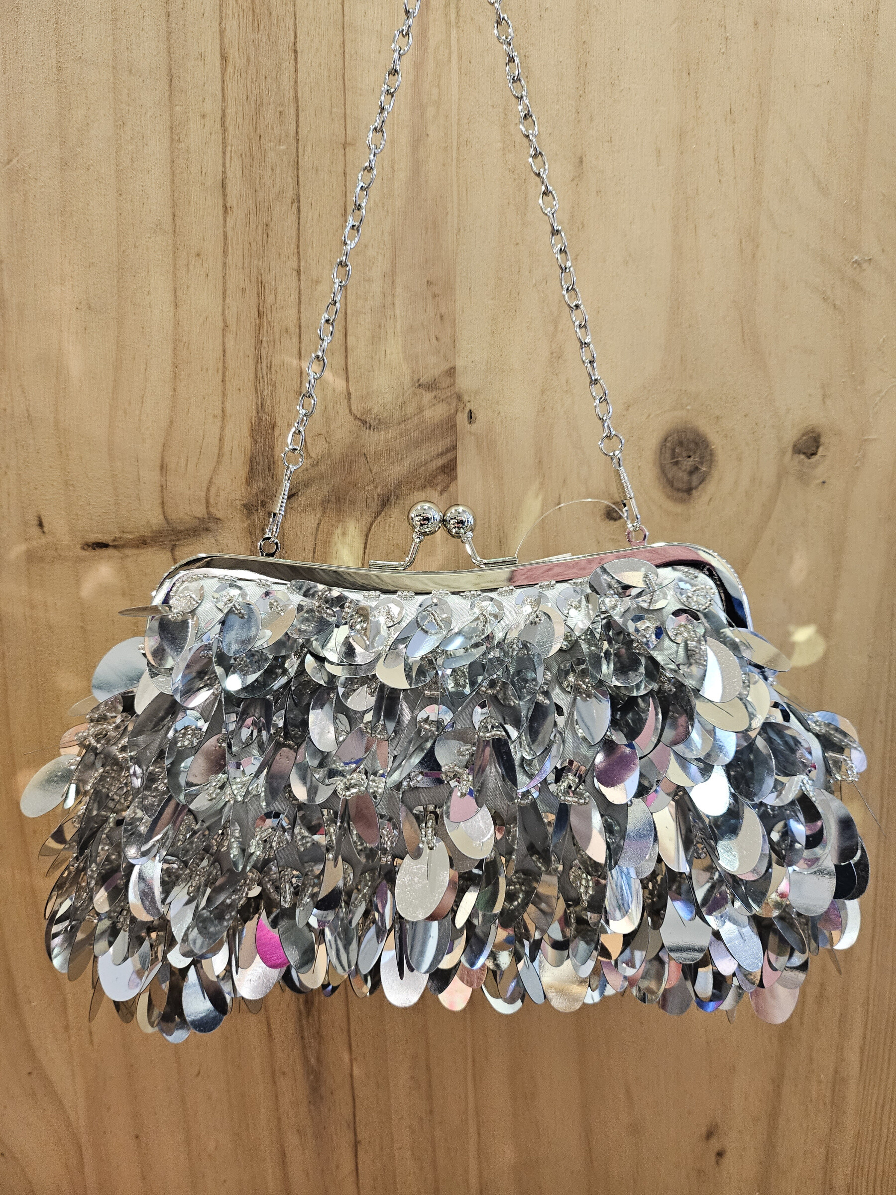 Wholesaler Mogano - Sequin and pearl chain shoulder bag