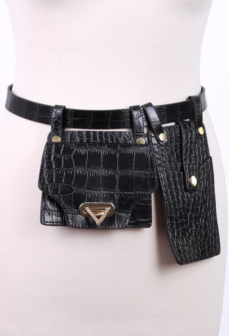 Mayorista Mogano - Bolso cinturón de cocodrilo