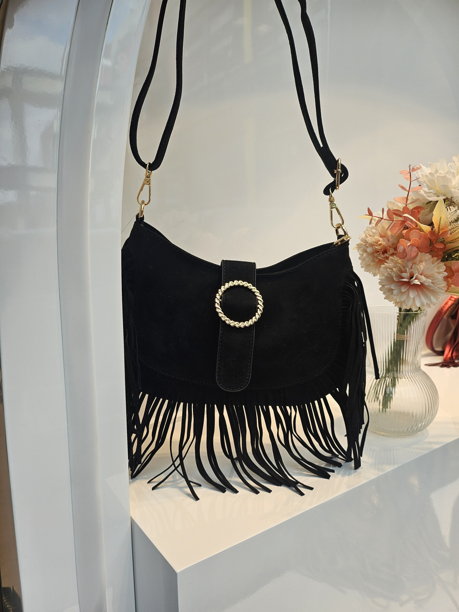 Crossbody bag with jewel detail, adjustable strap