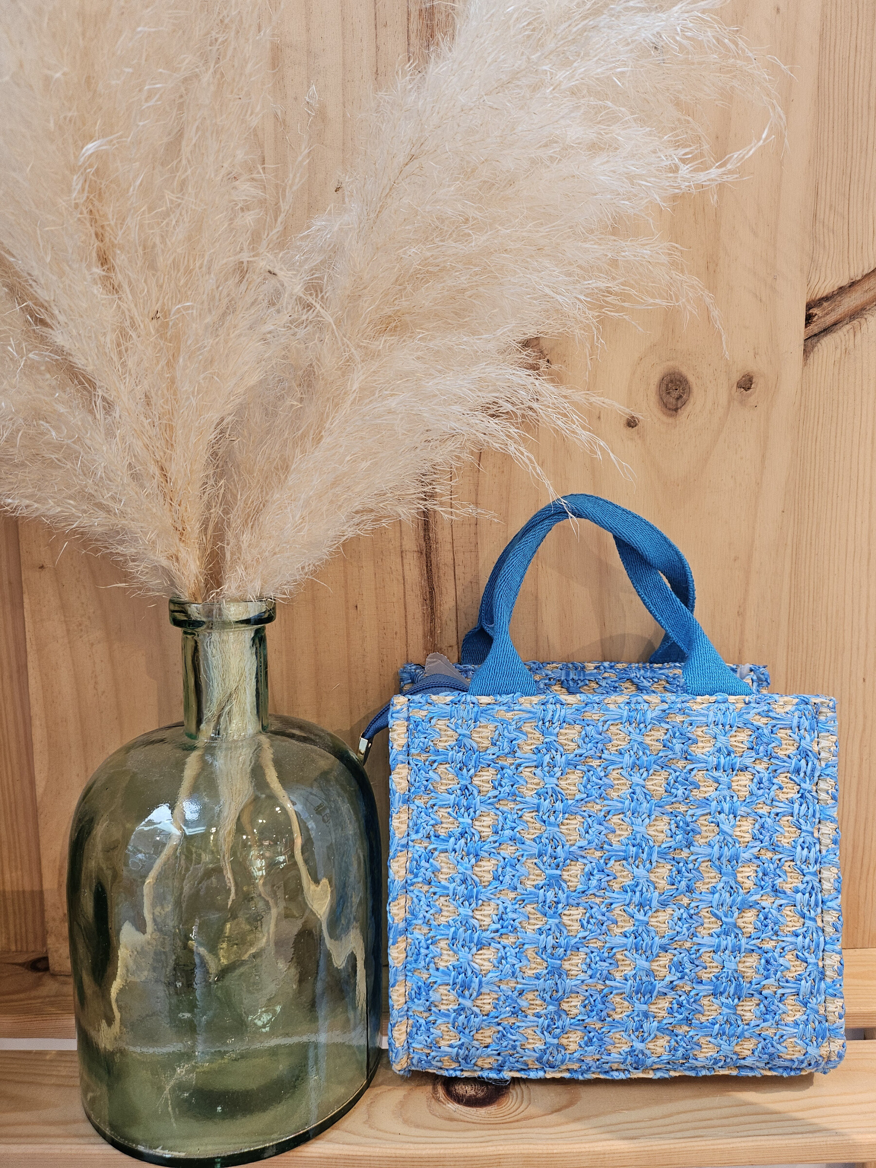 Mayorista Mogano - Bolsa de paja con correa para el hombro