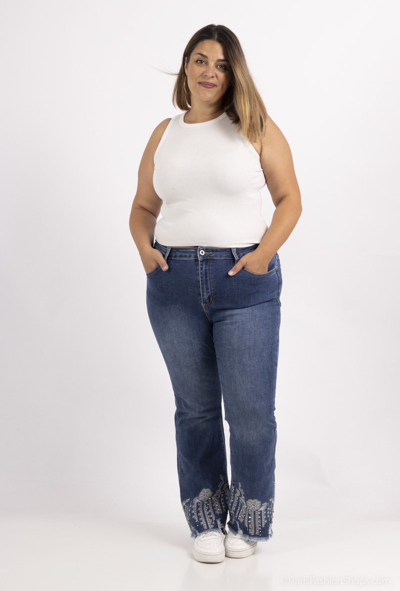Wholesaler Monday Premium - Straight jeans with embroidery