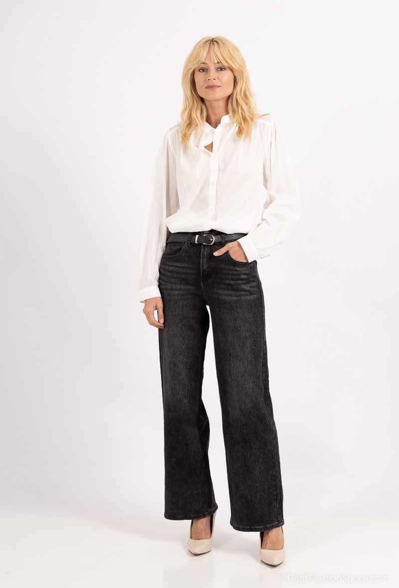 Wholesaler Monday Premium - Wide straight jeans with belt