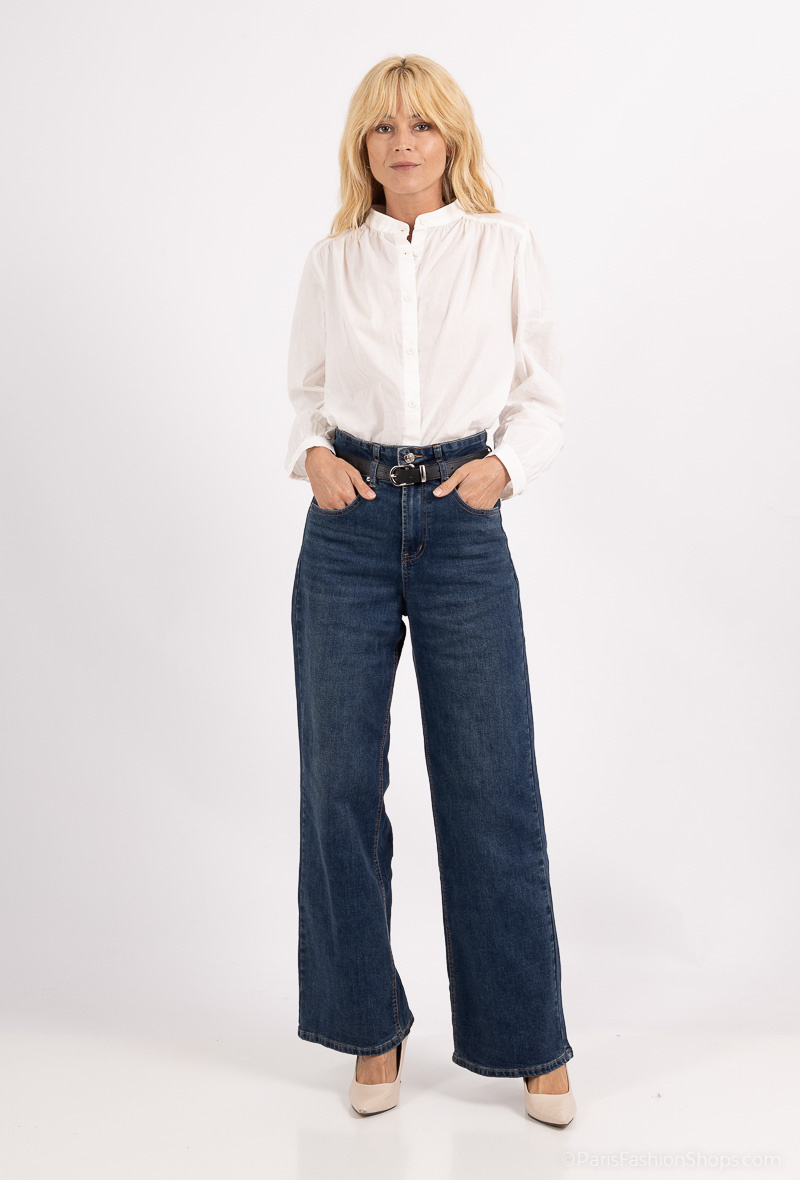 Wholesaler Monday Premium - Wide straight jeans with belt