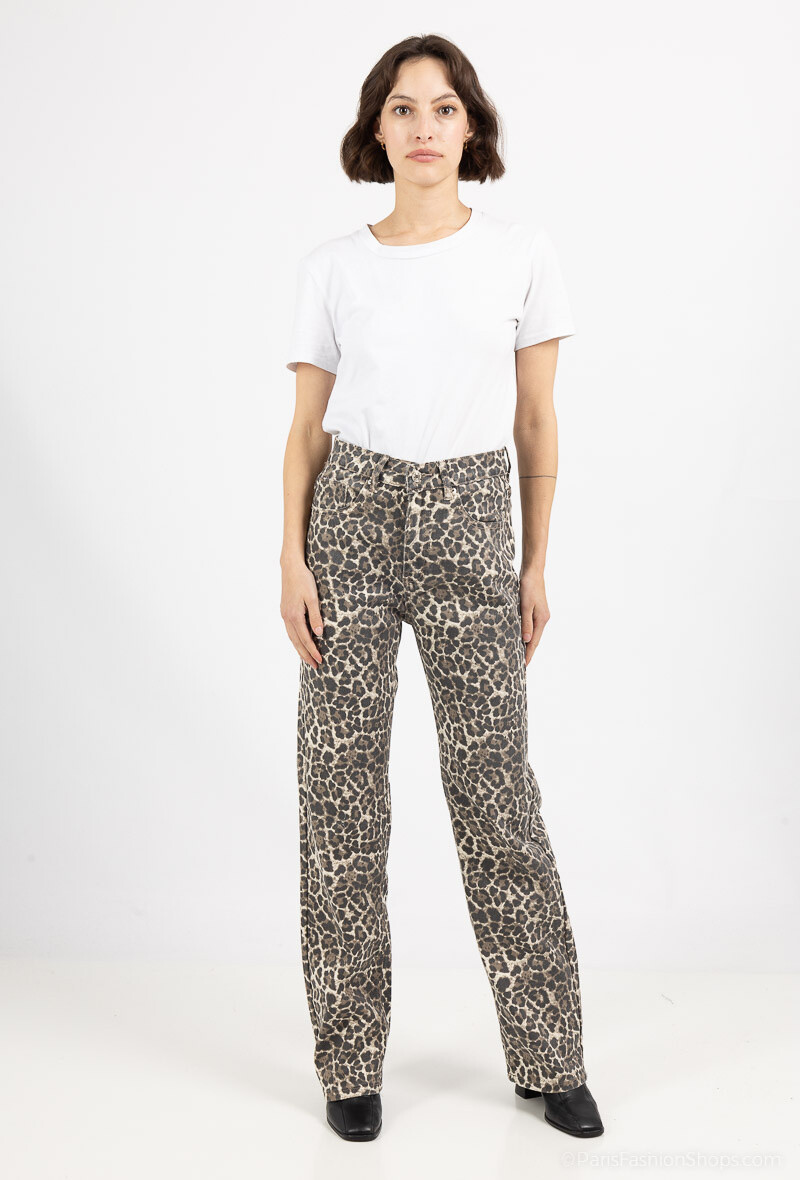 Wholesaler Monday Premium - Leopard print straight pants
