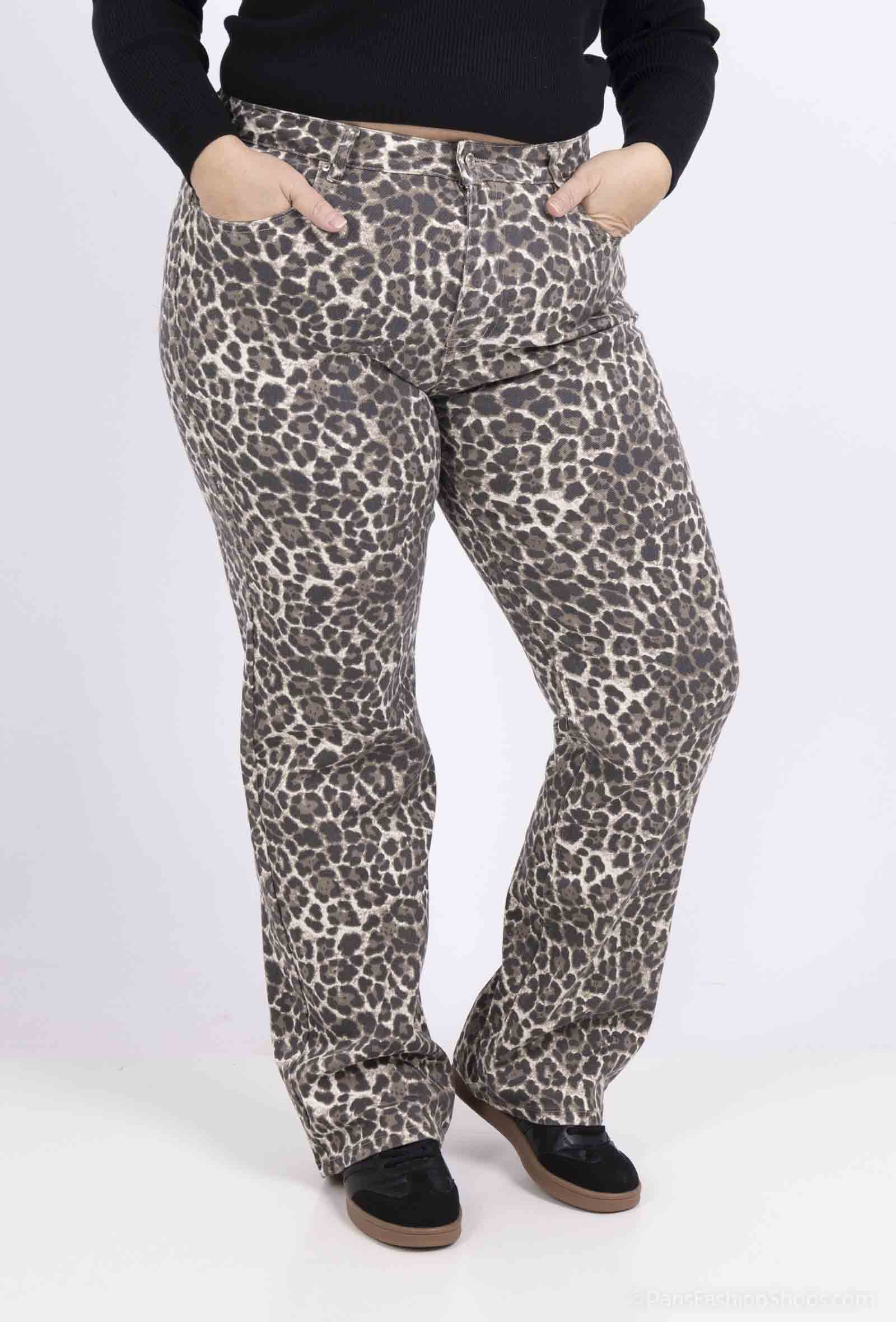Wholesaler Monday Premium - Leopard print straight pants