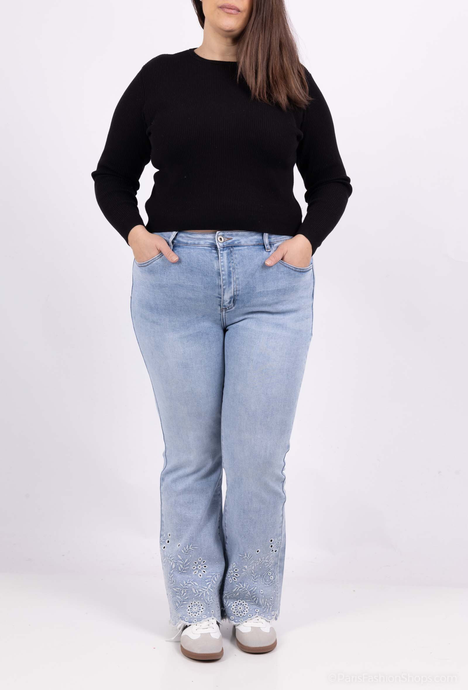 Wholesaler Monday Premium - Rhineard jeans in rhinestones
