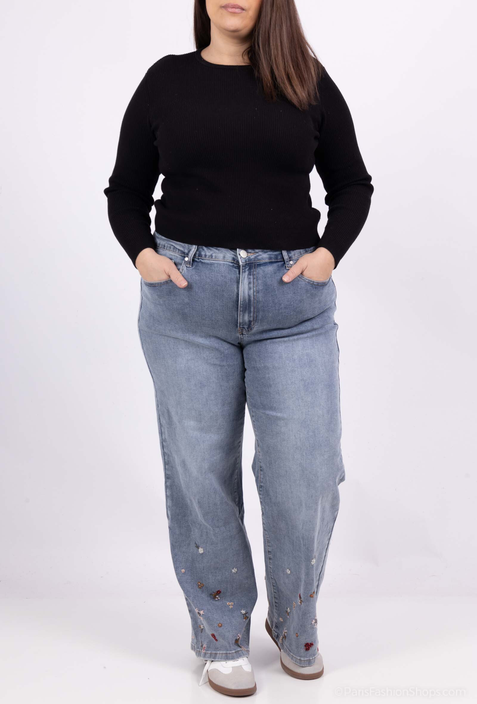 Wholesaler Monday Premium - Large embroidered jeans