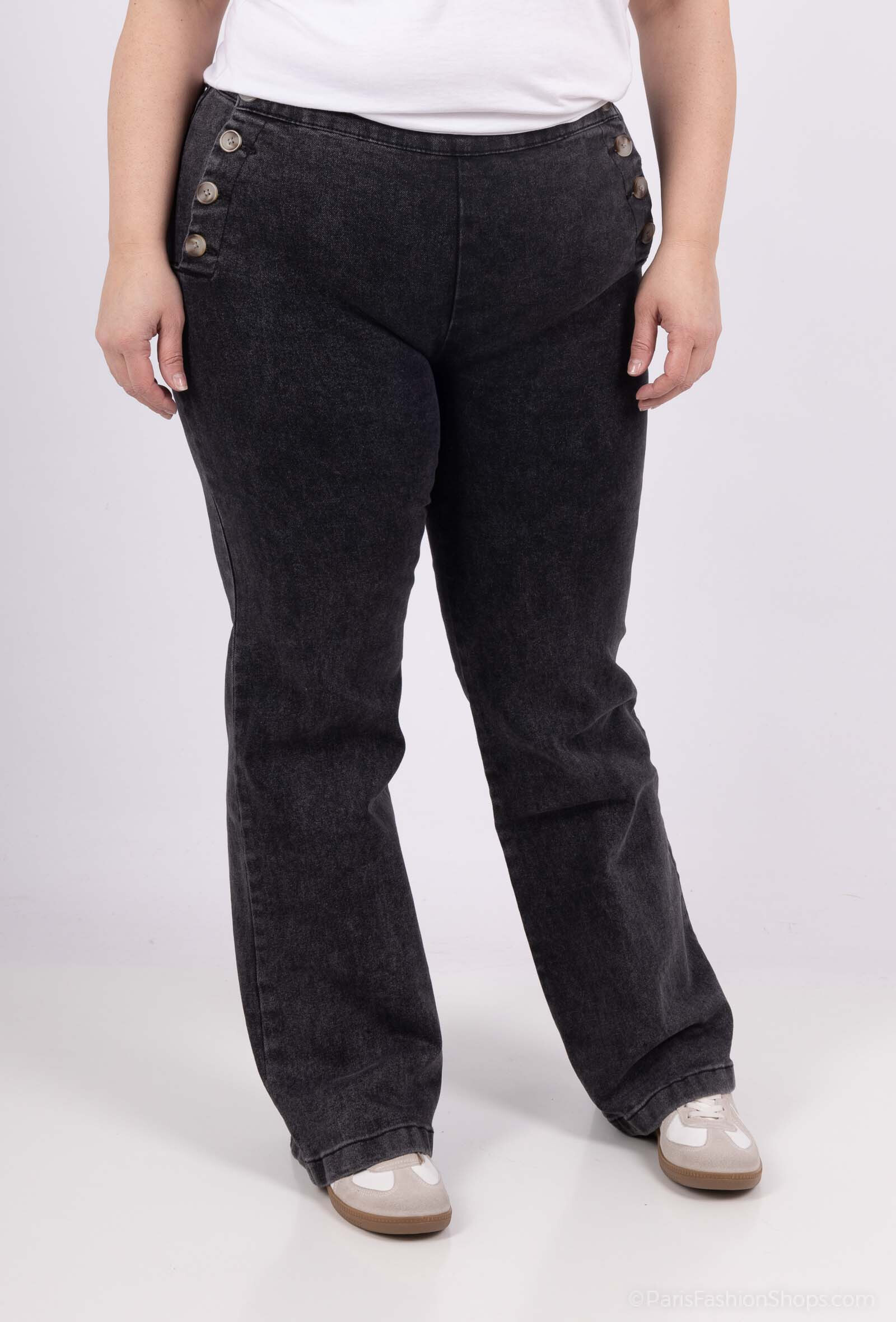 Wholesaler Monday Premium - Large high -waist jeans with buttons