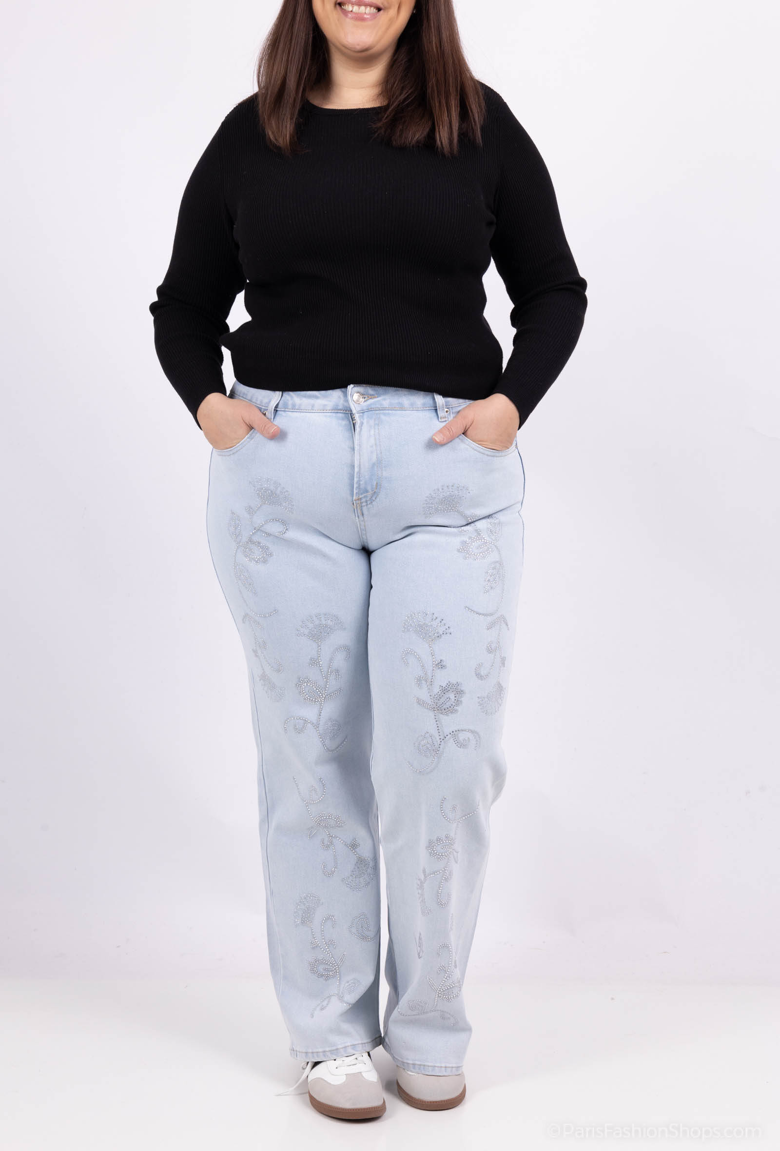 Wholesaler Monday Premium - Rhineard jeans in rhinestones