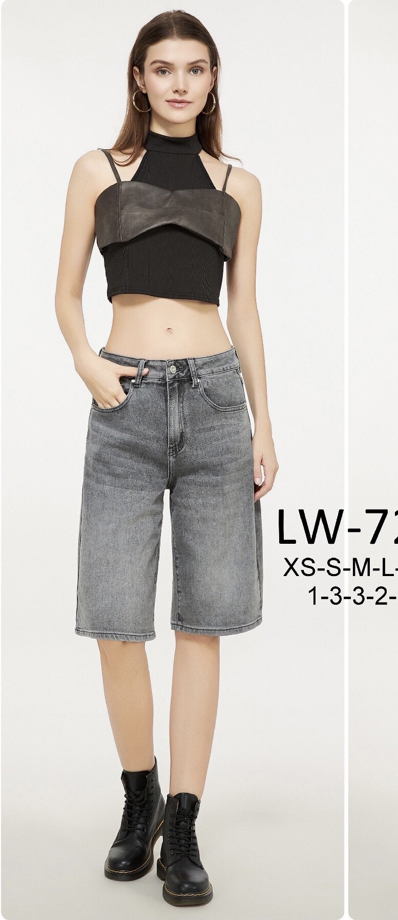 Grossiste Monday Premium - Bermuda en jean taille haute