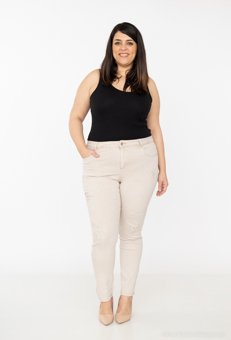 Grossista Monday Premium - Jeans a tubo con strass