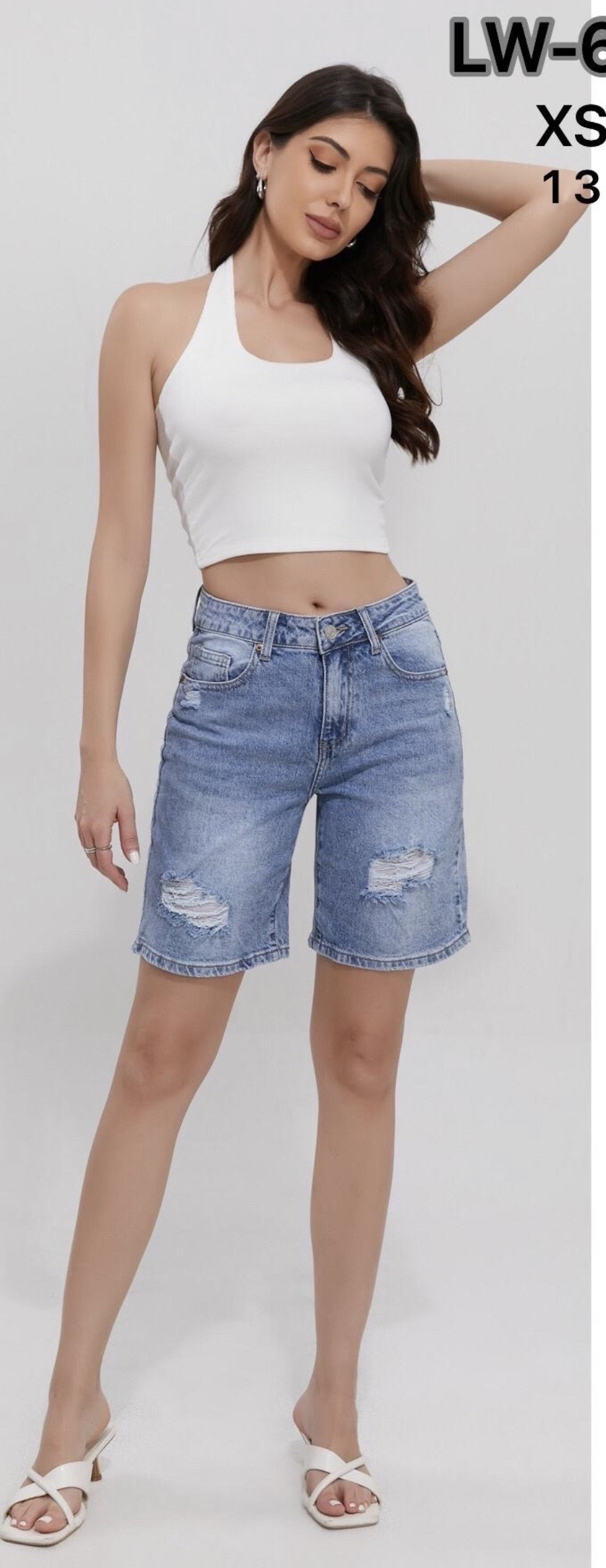 Grossista Monday Premium - Bermuda di jeans strappati