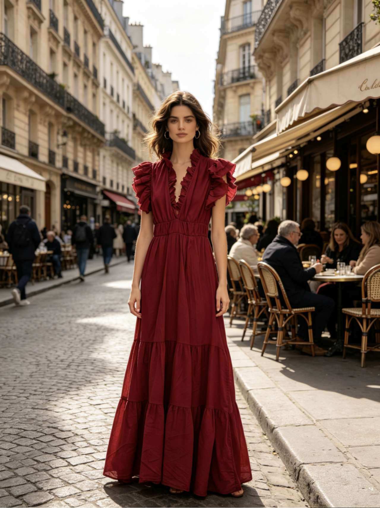 Grossiste MONDIAL FASHION - ROBE LONGUE EN MOUSSELINE DE COTON