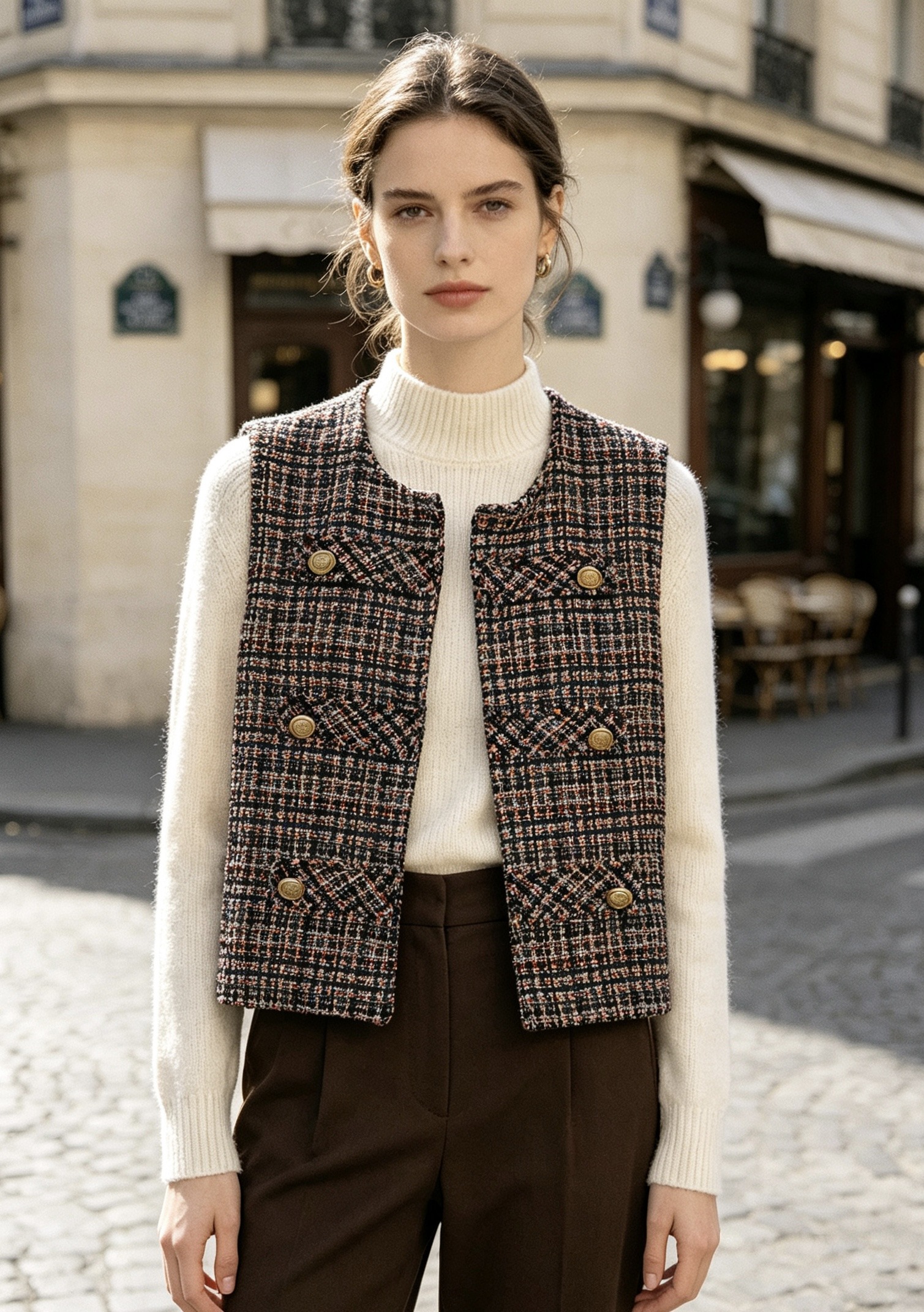 Grossiste MONDIAL FASHION - GILET AVEC CROCHETS