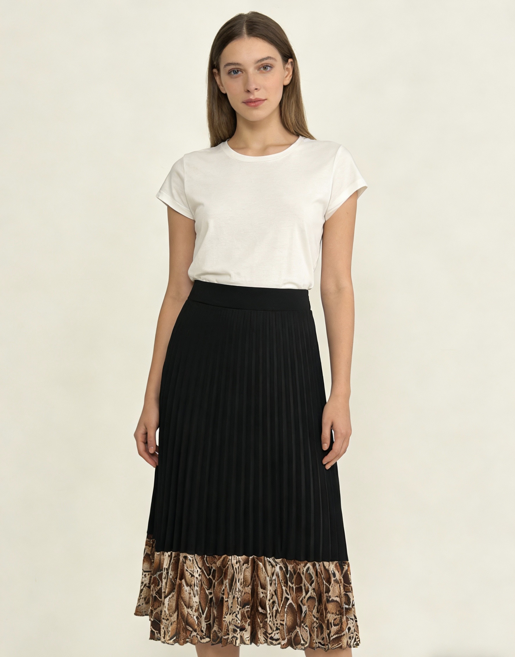 Mayorista MONDIAL FASHION - FALDA ACAMPANADA CON PLISADO