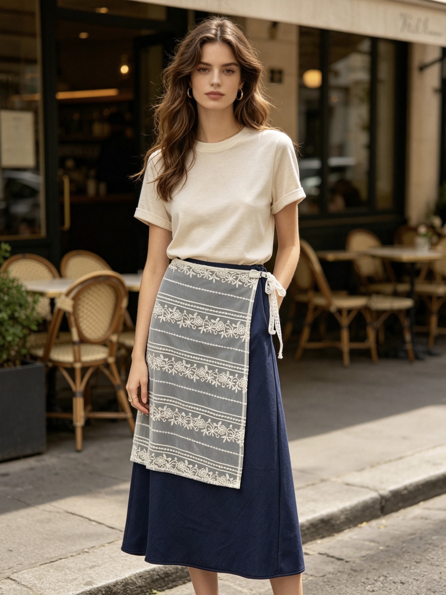 Wholesaler MONDIAL FASHION - SKIRT WITH LACE PAREO