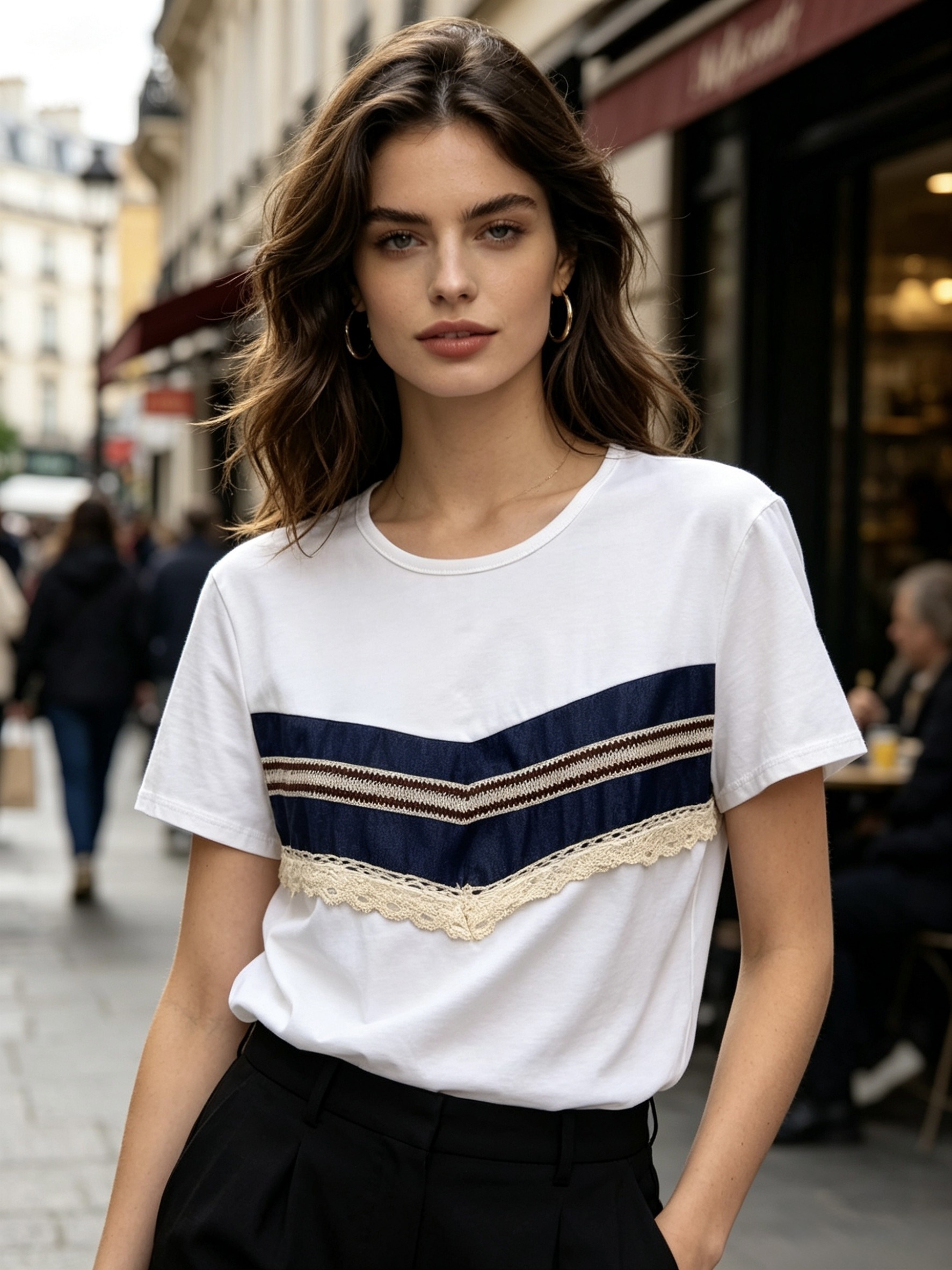 Mayorista MONDIAL FASHION - CAMISETA ELÁSTICA CUELLO REDONDO