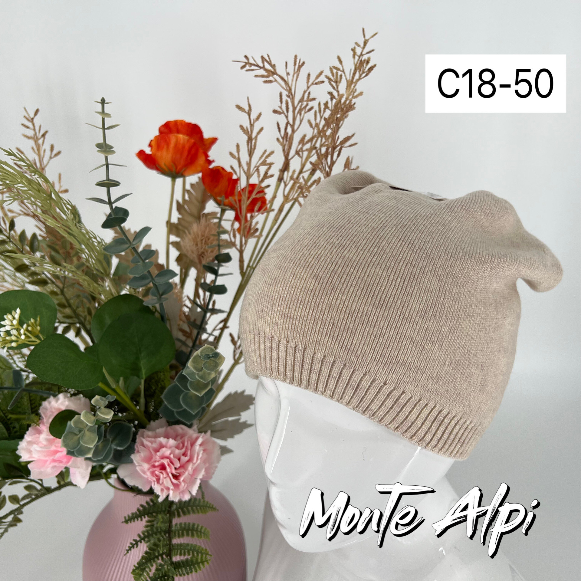 Großhändler MONTE ALPI - STRICKMÜTZE IM SLOUCH-STIL MIT WEICHEM FALL HINTEN GERIPPTER RAND