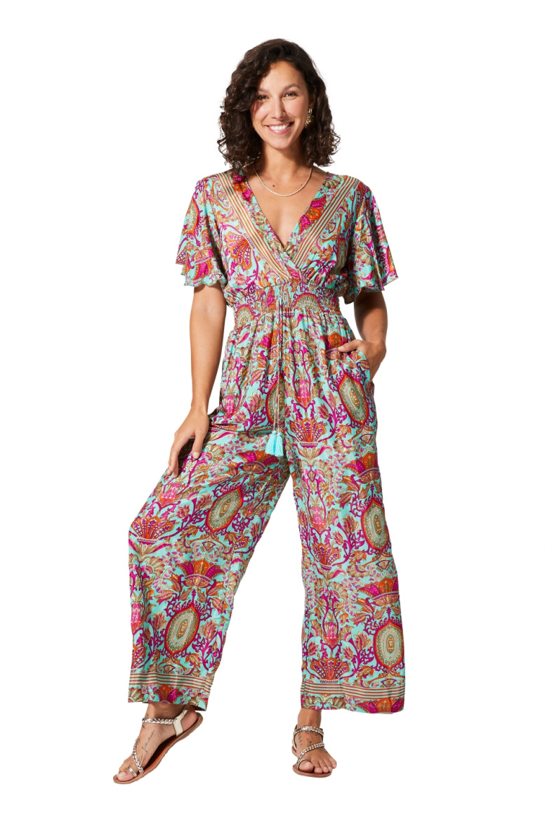 Wholesaler MOOYA INDIA - Short sleeve printed jumpsuit
