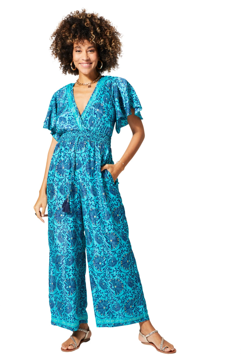 Wholesaler MOOYA INDIA - Short sleeve printed jumpsuit