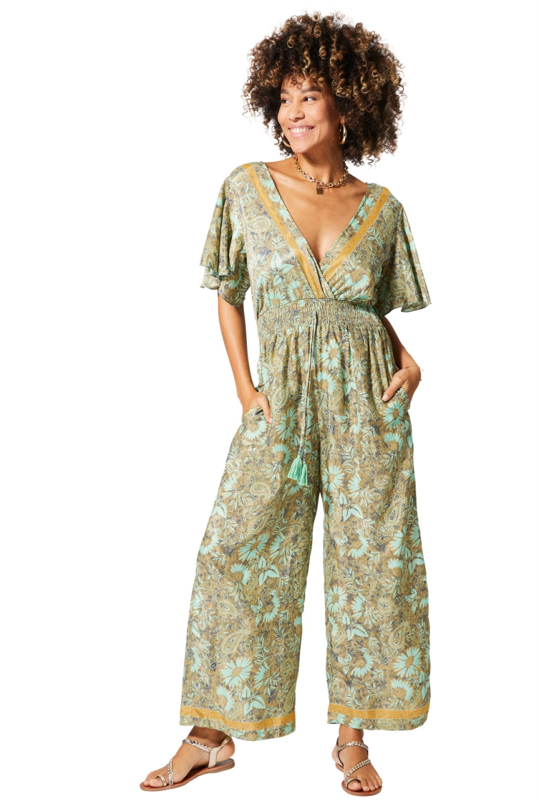 Wholesaler MOOYA INDIA - Short sleeve printed jumpsuit
