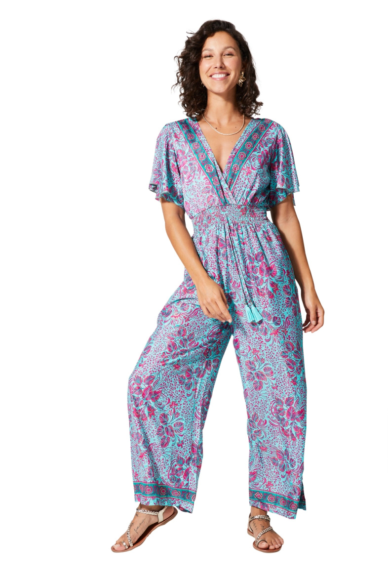 Wholesaler MOOYA INDIA - Short sleeve printed jumpsuit