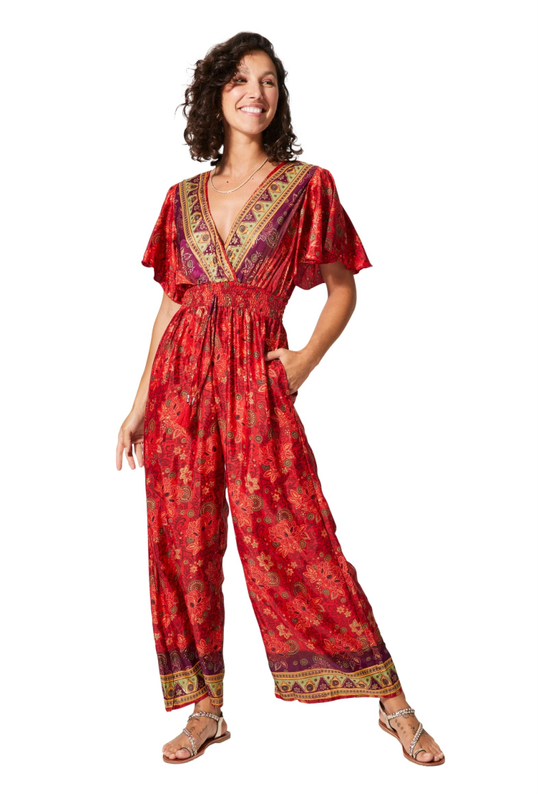 Wholesaler MOOYA INDIA - Short sleeve printed jumpsuit