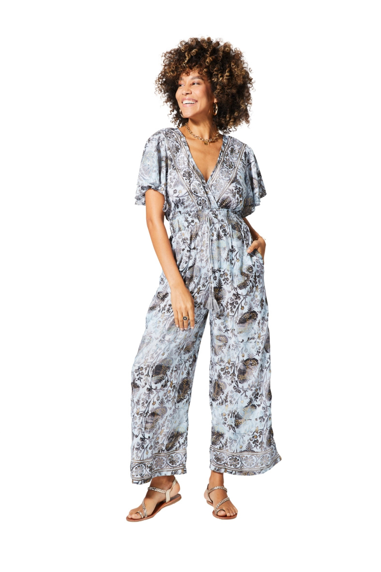Wholesaler MOOYA INDIA - Short sleeve printed jumpsuit