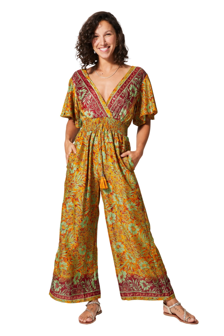 Wholesaler MOOYA INDIA - Short sleeve printed jumpsuit