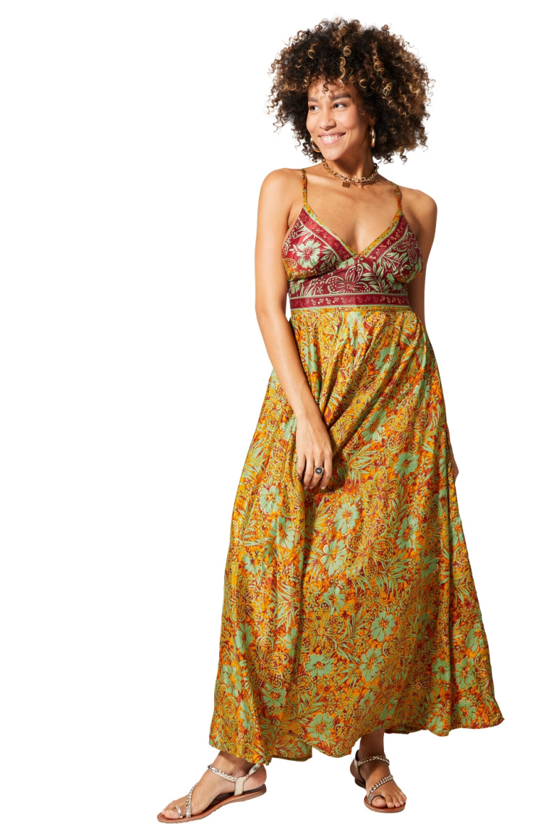 Wholesaler MOOYA INDIA - Lace-back printed backless dress