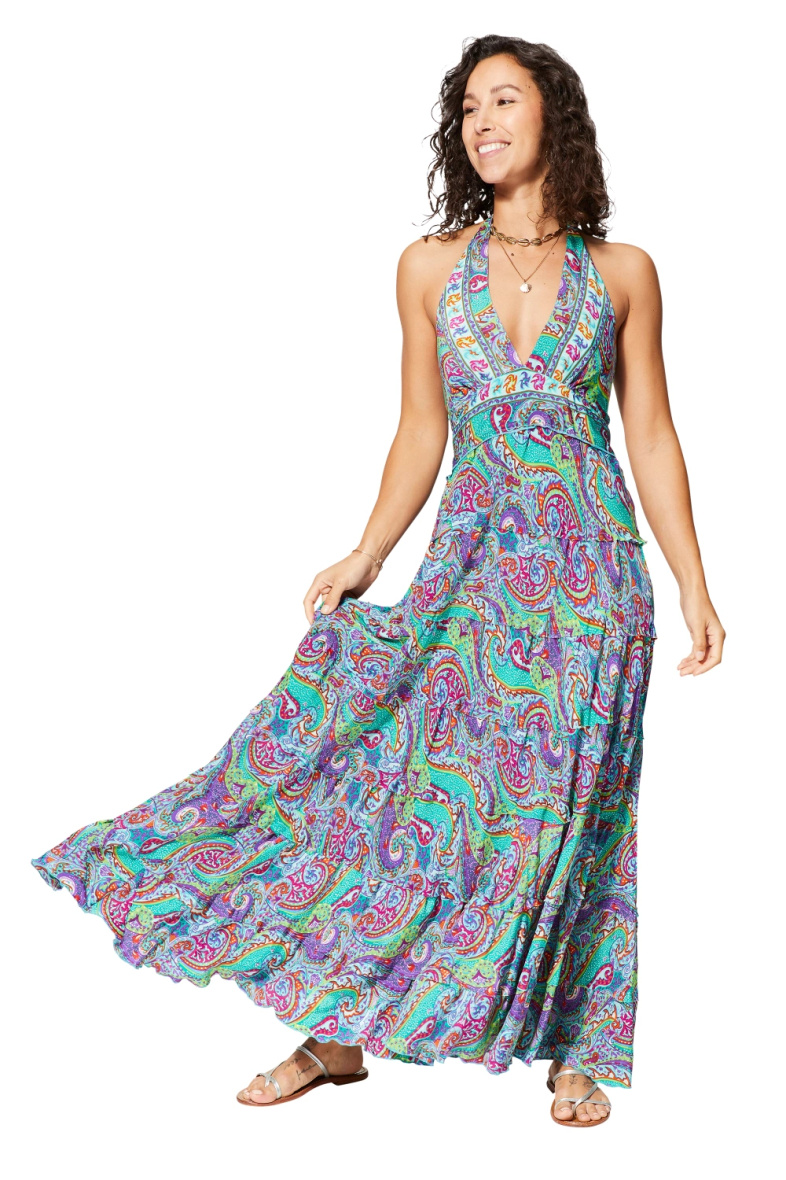 Wholesaler MOOYA INDIA - Printed smockee backless dress