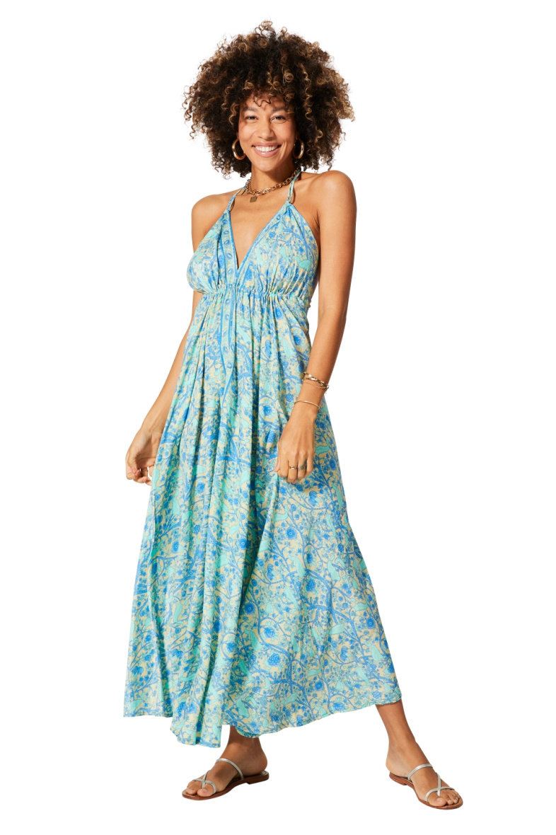 Wholesaler MOOYA INDIA - long printed backless dress