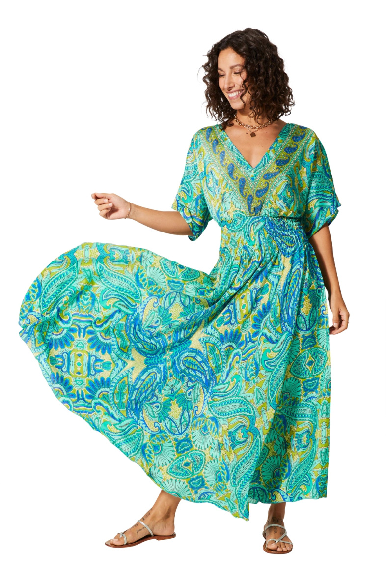 Wholesaler MOOYA INDIA - Long flared Indian print dress