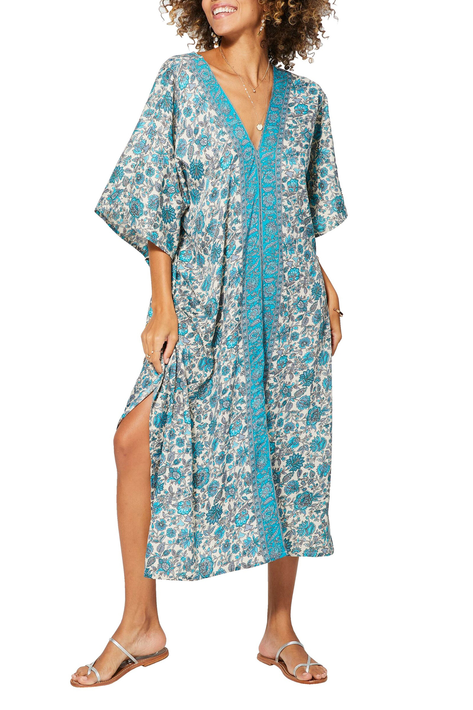 Wholesaler MOOYA INDIA - LONG INDIAN PRINT KAFTAN