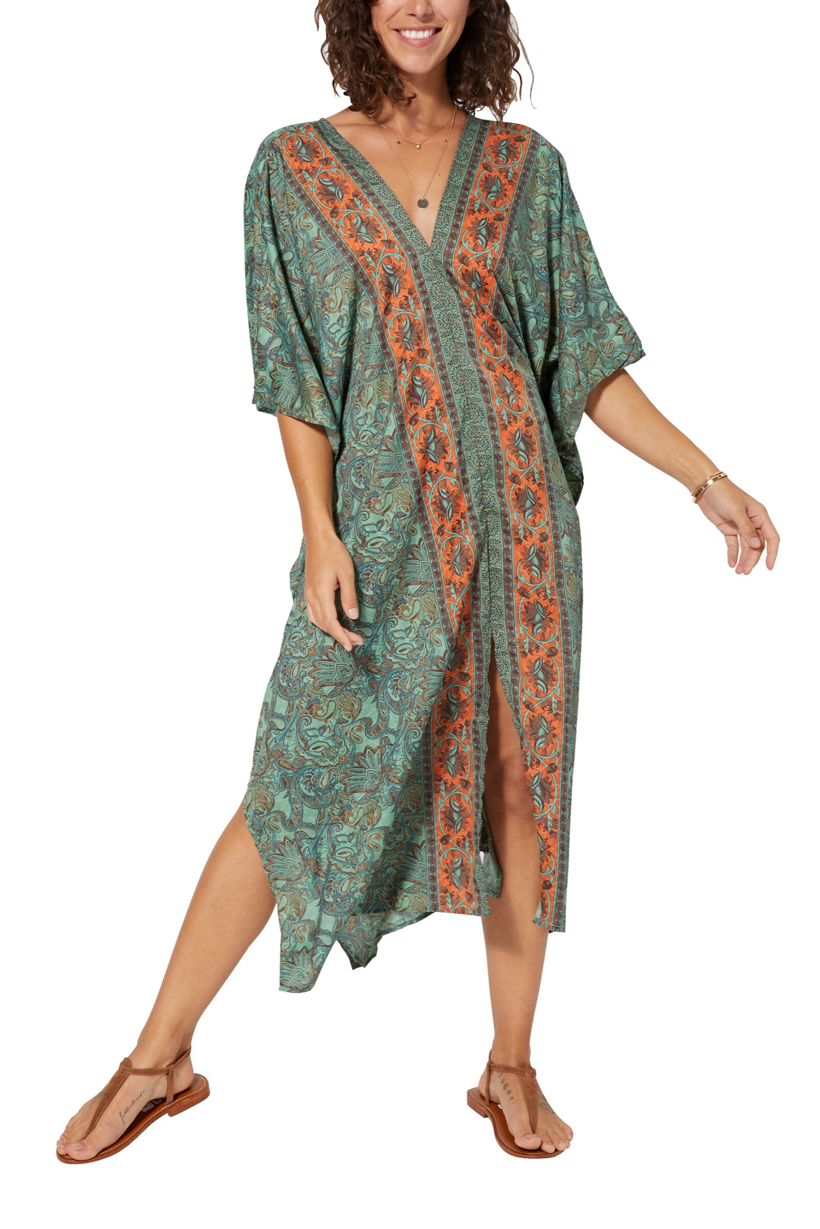 Wholesaler MOOYA INDIA - LONG INDIAN PRINT DRESS