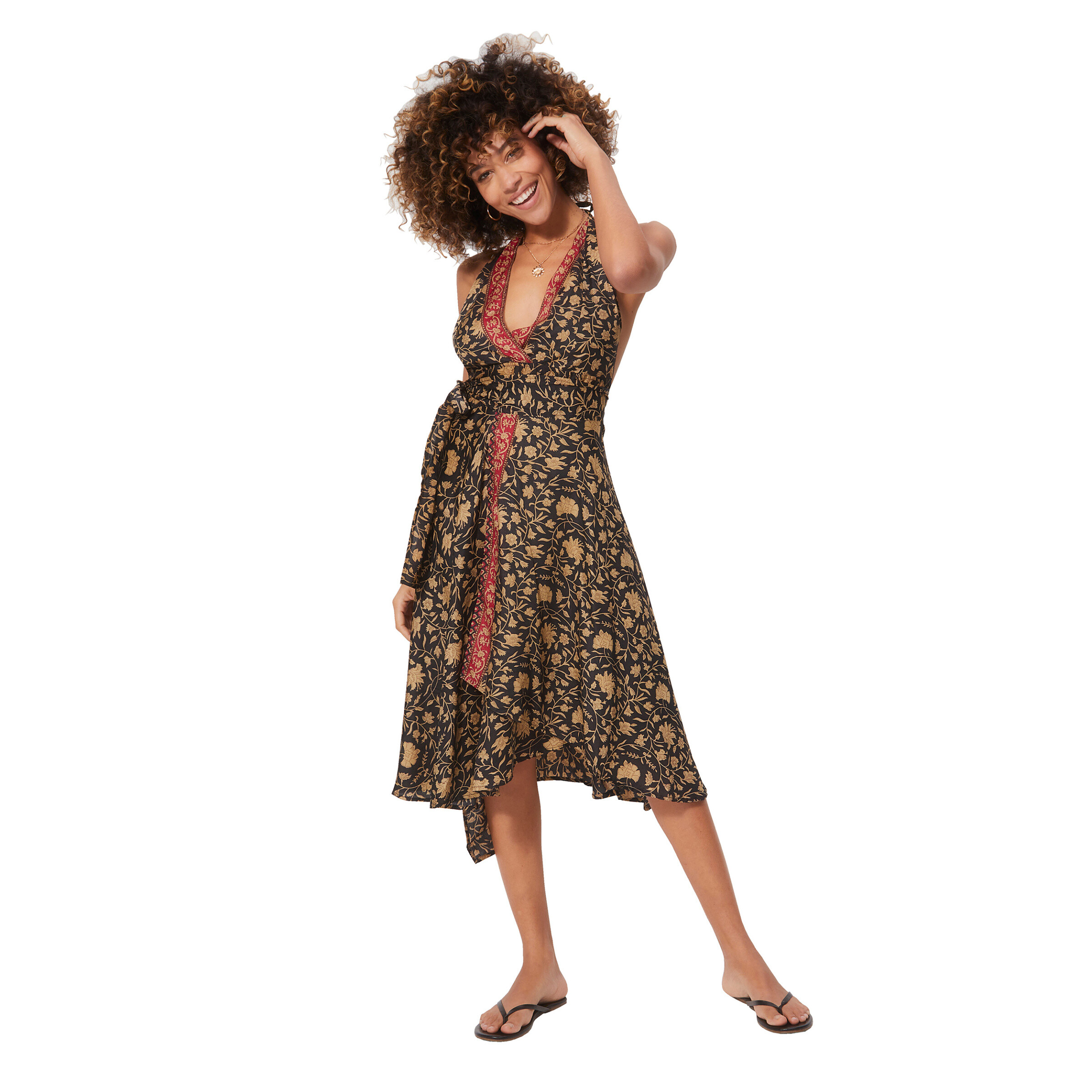 Wholesaler MOOYA INDIA - Short wrap print dress