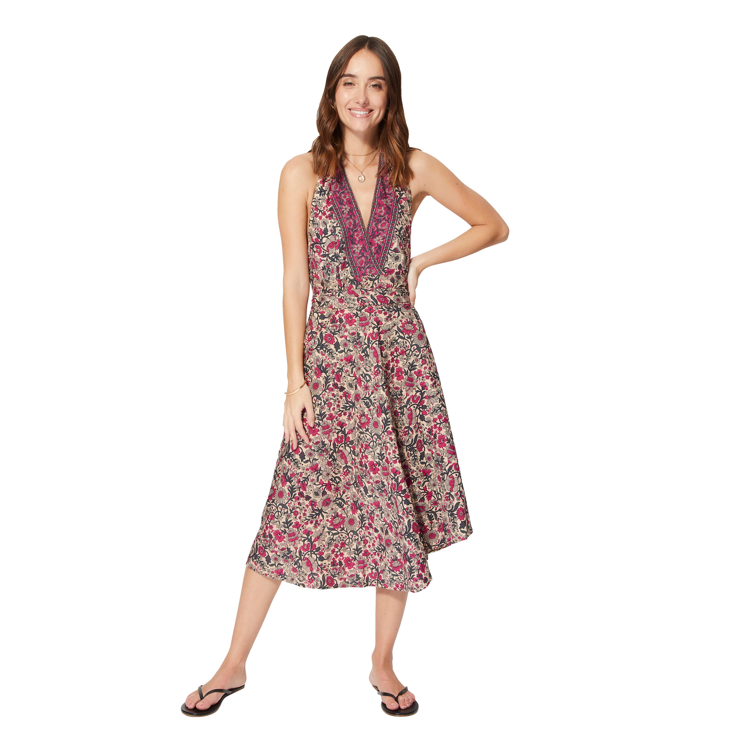 Wholesaler MOOYA INDIA - Short wrap print dress