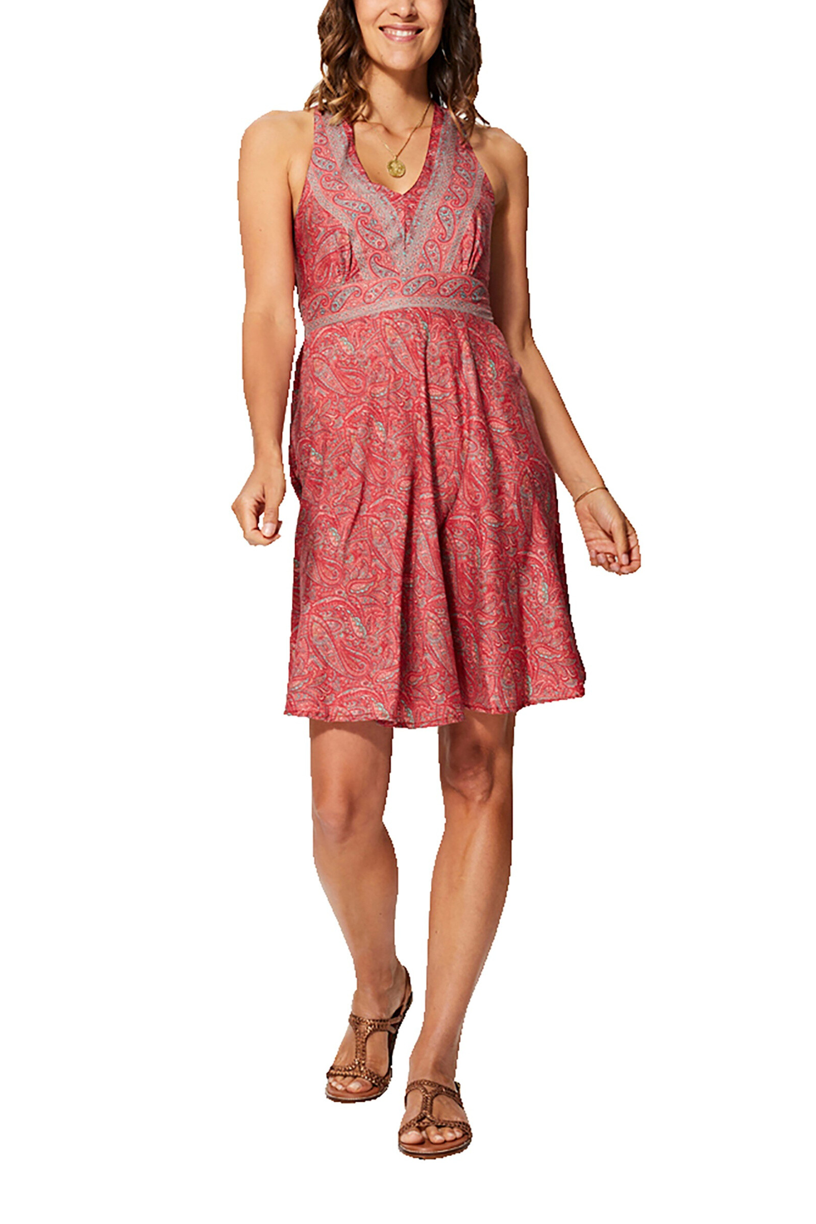 Wholesaler MOOYA INDIA - short sleeveless printed dress with back details