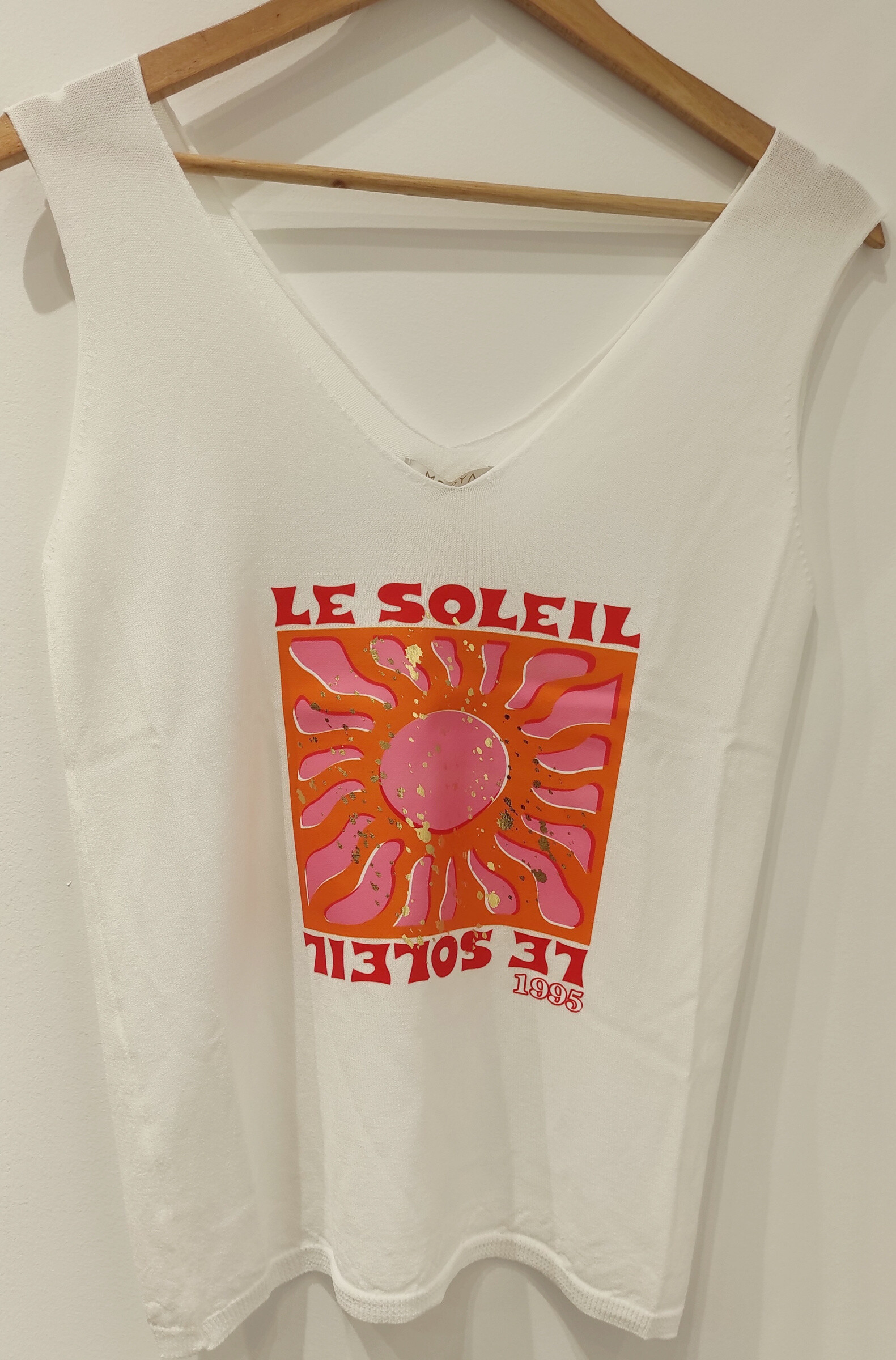 Grossiste MOOYA - Débardeur fine maille imprimé