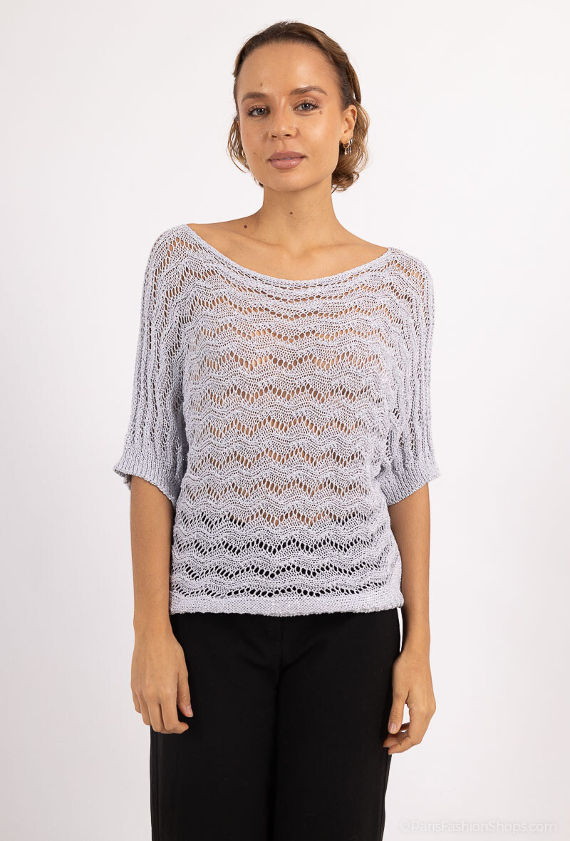 Grossiste Elissa - Top ample en lurex brillant
