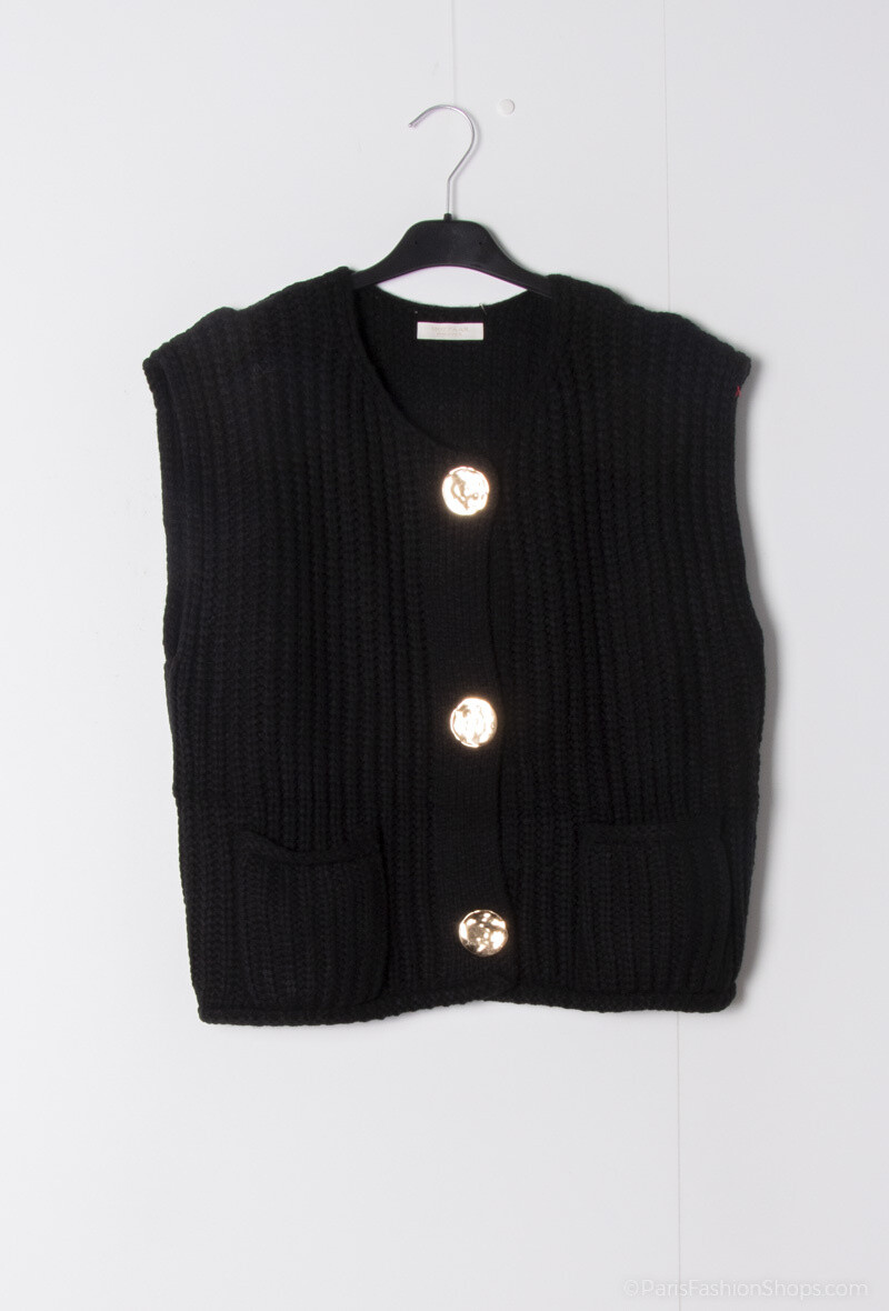 Wholesaler MOZZAAR FOREVER - Chunky knit cardigan with large buttons