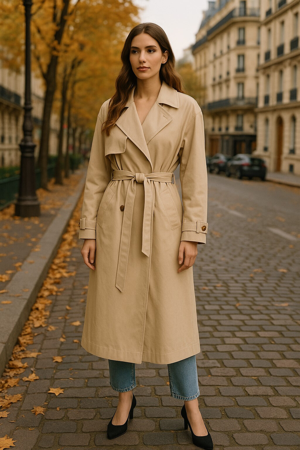 Wholesaler MOZZAAR FOREVER - Imper coat, lapel collar, tie belt