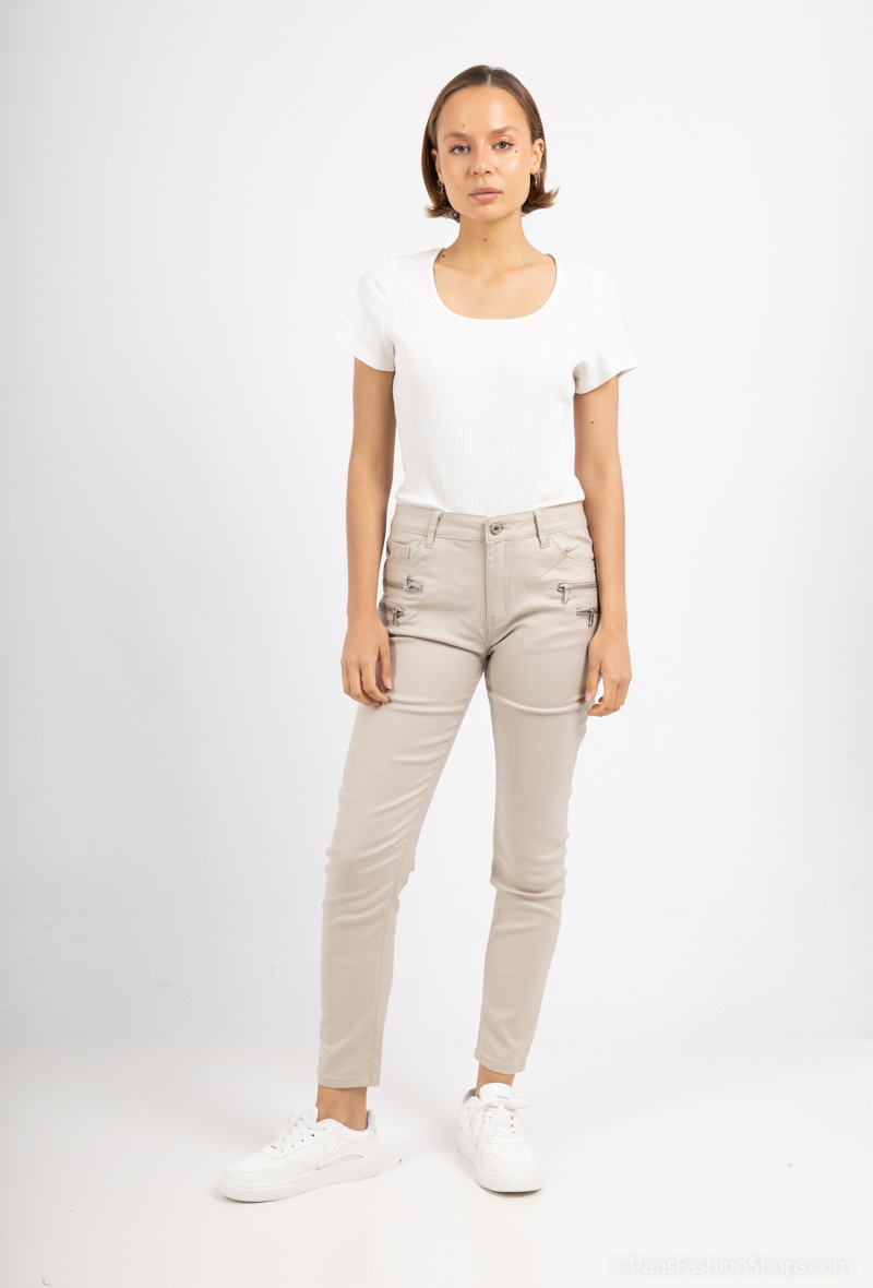 Wholesaler MOZZAAR FOREVER - multi zip pants, coated