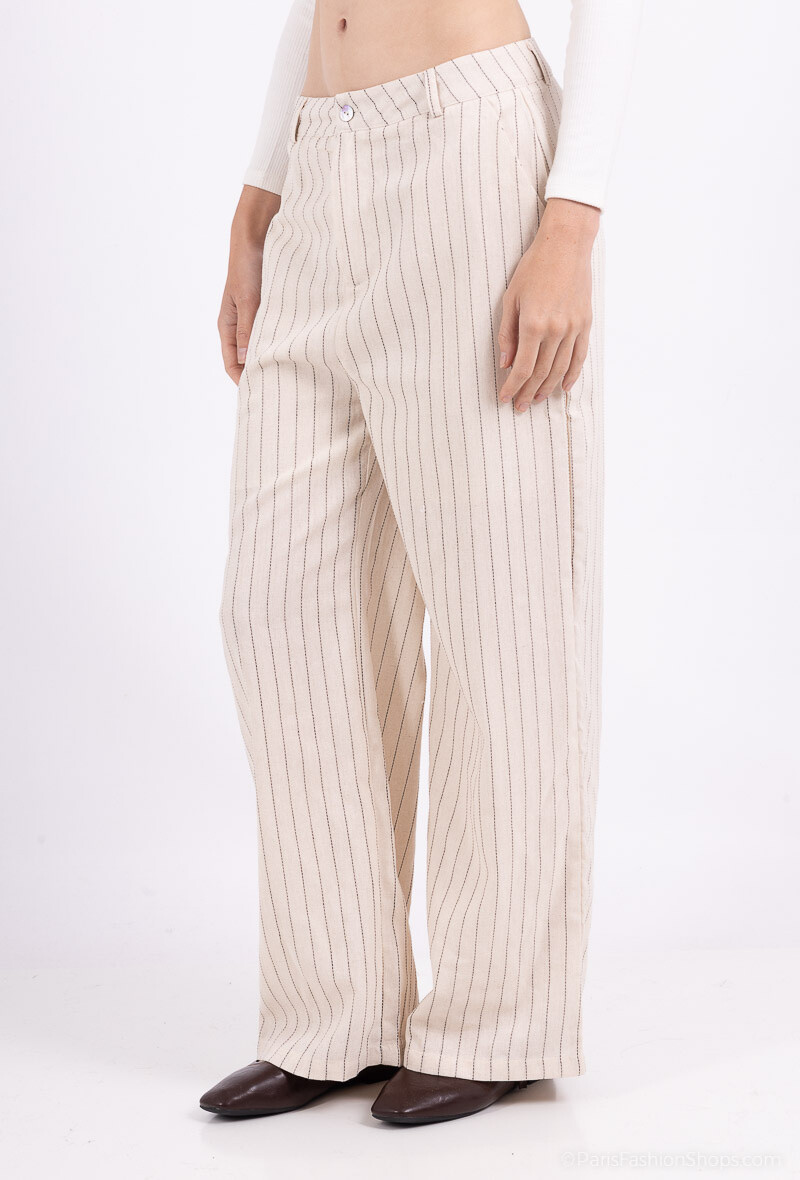 Wholesaler MOZZAAR FOREVER - Striped linen pants
