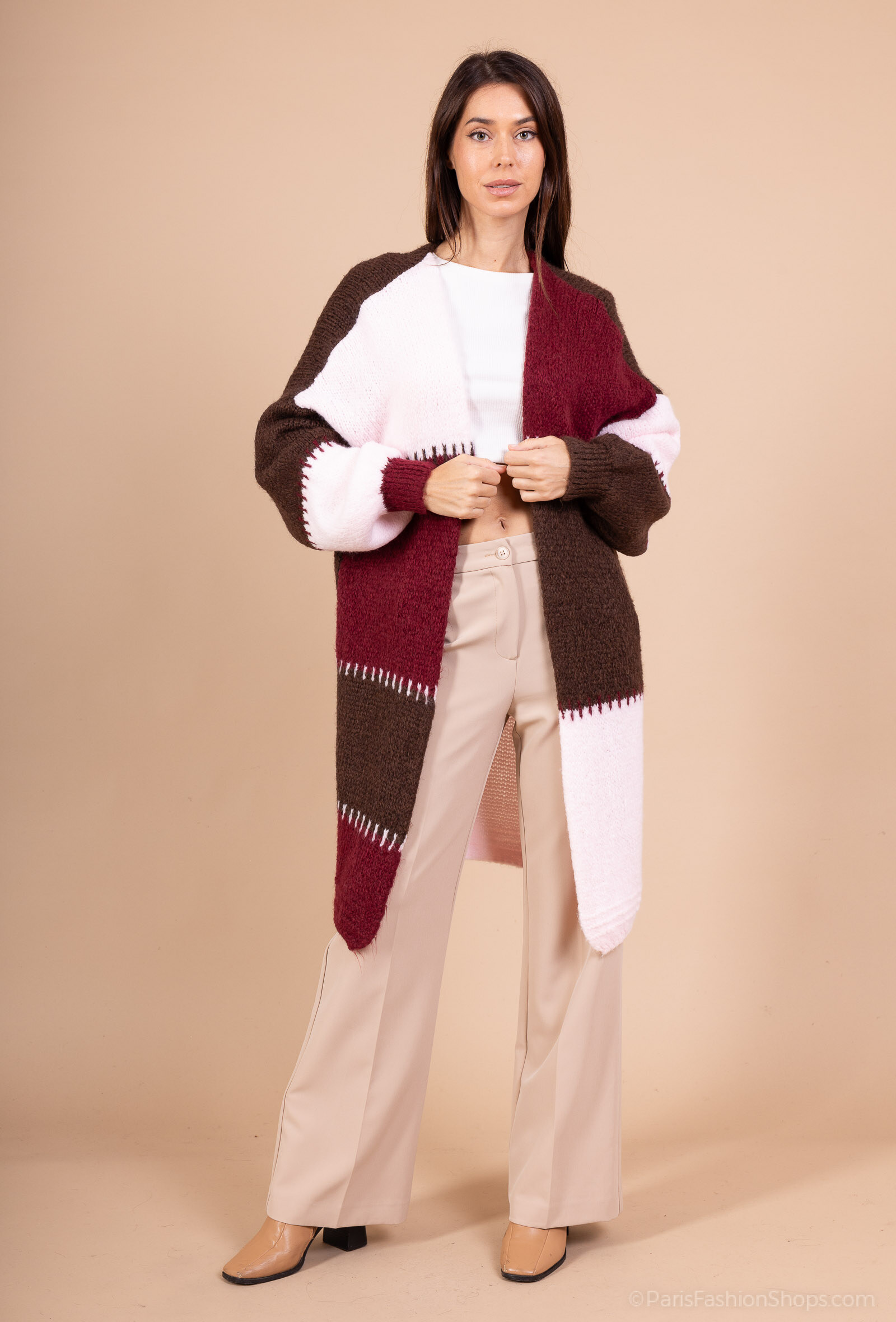 Grossista MOZZAAR FOREVER - Cardigan in lana multicolore