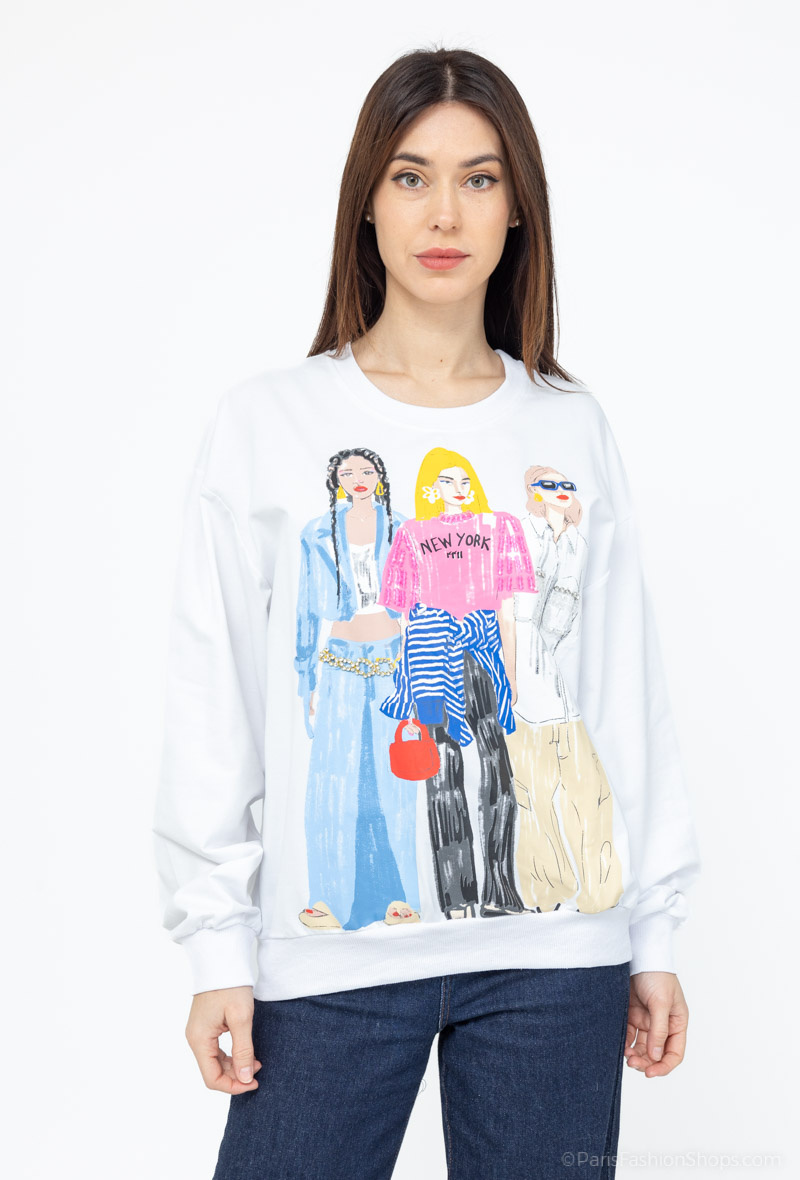 Wholesaler MOZZAAR FOREVER - Figure print long sleeve t-shirt