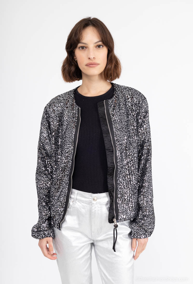 Wholesaler MOZZAAR FOREVER - Zipped sequin jacket